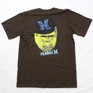 Hurley Mens Gorilla Hat Tshirt Lids Brown Relaxed